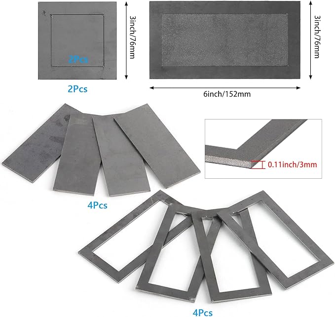 12 Pcs Welding Coupons 3" x 6" 11 Gauge (1/8") Mild Steel Welding Practice Cubes - Weld Training Kit for TIG, MIG & Arc/Stick Welding