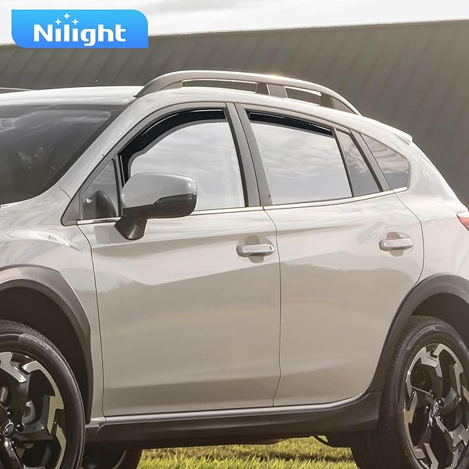Nilight Vent Window Visors for Crosstrek 2018-2023 Impreza Hatchback 2017 2018 2019 2020 2021 2022 2023, in-Channel Rain Guards, Original Window Deflectors-4PCS
