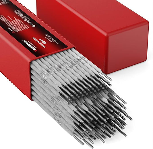ARCCAPTAIN E6011 Welding Rod 1/8" 10LB Carbon Steel Welding Sticks Electrodes, Welding Rods ARC Welding Equipment