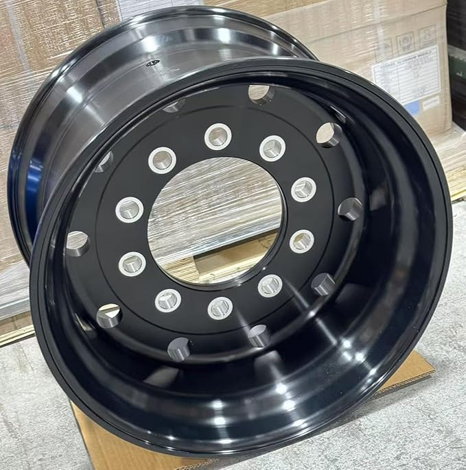 ALUMINUM WHEEL 22.5x12.25 10X285.75 26 HUB 220.1MM 0.56Offset 12320LBS Anodized Black TR553E for Super-Single