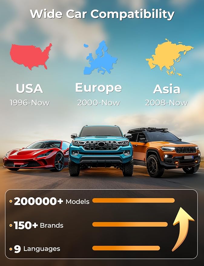 AUTOPHIX 3210 OBD2 Scanner Bluetooth, Wireless Code Reader for Car - Check Engine Light & Battery - Easy DIY Car Diagnostic Scanner Tool for 1996+ Vehicles, No Subscription Fee for iPhone & Android