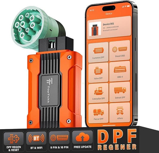 DPF Regeneration Scanner for Truckers, Emergency Reset Device, Diesel Diagnostic Scan Tool, Compatible with Mack Engines, Perform On-The-Road DPF Regen, Includes Lifelong Updates