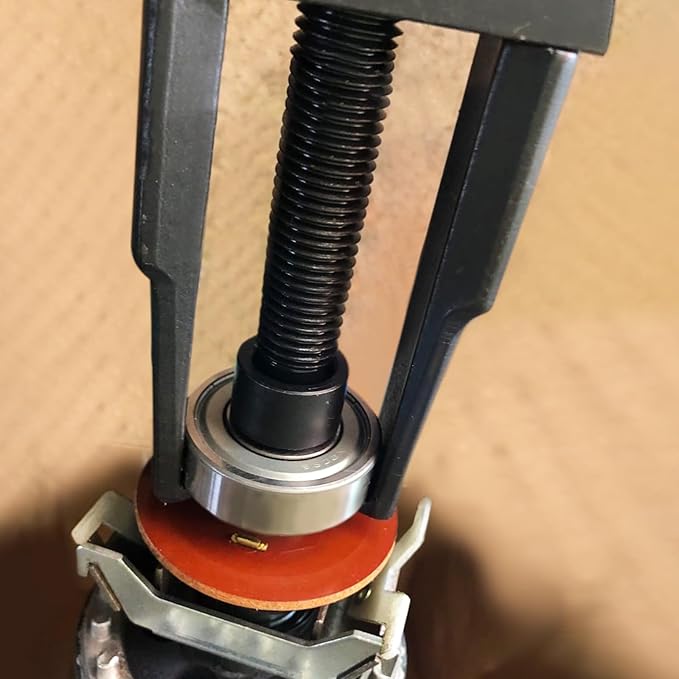 ChgImposs Universal Two Jaw Carbon Steel Bearing Puller for Flywheel/Removal Small Bearing/Timing Belt Pulley with Chrome Vanadium Steel Support Foot, Heavy Duty Bearing Removal Tool