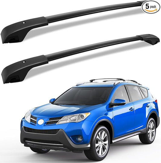 KINGGERI Roof Racks Cross Bars Replacement for Toyota RAV4 2013-2018 Accessories, Aluminum Rails Cross Bar Crossbars Rooftop Cargo Basket Carrier Bag Luggage Rails Snowboard Skiboard Bike