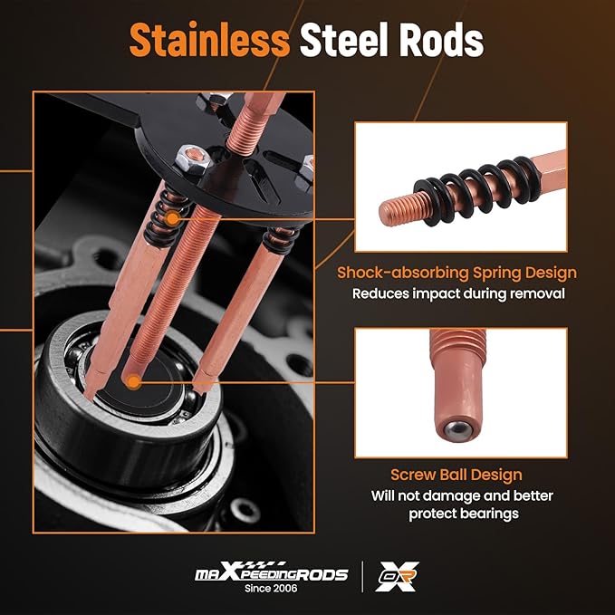 maXpeedingrods 36-in-1 Bearing Puller Set, Inner Bearing Puller Separator Kit, Blind Hole Bearing Removal Tool Bearing Disassembly Gear Puller