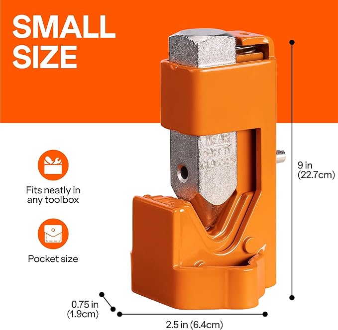 Wirefy Hammer Lug Crimper Tool for Cable & Battery Wire 8-4/0 AWG | Hardened Steel Hand Crimper with Ergonomic Handle & Heavy-Duty Crimping Capacity