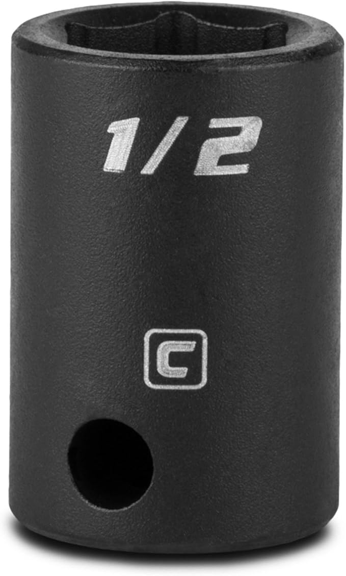Capri Tools CP53053 1/2-Inch Shallow Impact Socket, 3/8-Inch Drive, 6-Point, SAE