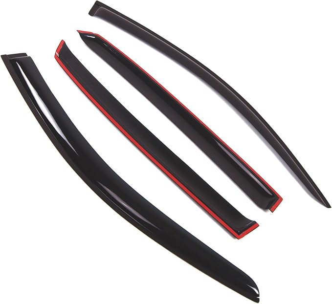 TuningPros Outside Mount Window Vent Visors Rain Guards Compatible with Toyota Avalon Sedan 1995-2000 | Side Window Wind Deflectors Rain Shields | Smoke Tinted, 4 Pcs Set, DGWV-411