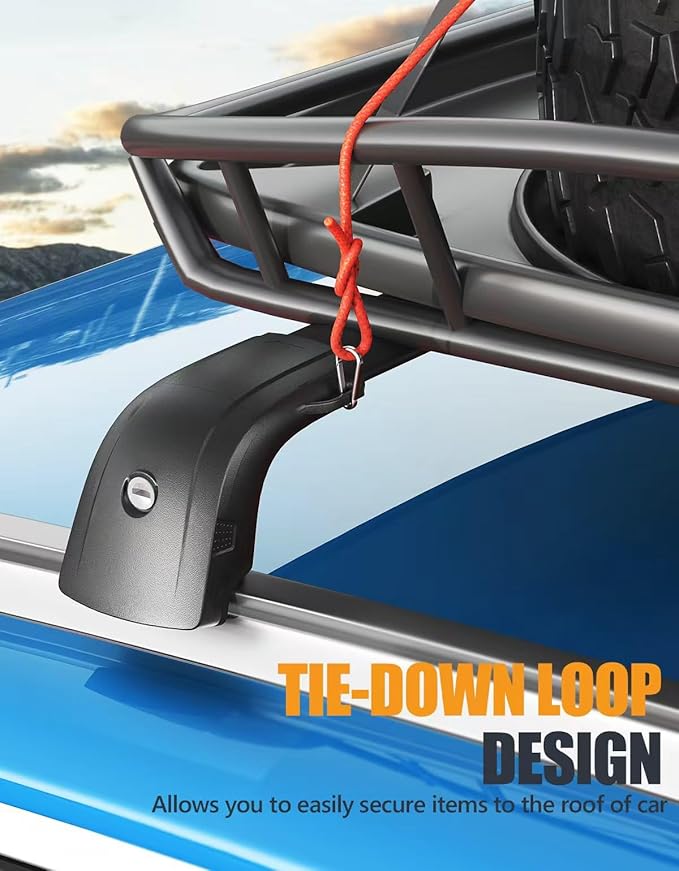 KINGGERI 220lbs Lockable Roof Rack Cross Bars Compatible with Kia NIRO 2017 2018 2019 2020 2021 2022 with Flush Side Rails, Heavy Duty Aluminum Roof Rails Crossbars Rooftop Cargo Carrier Luggage Black