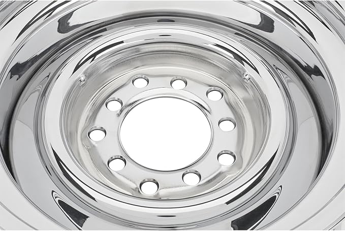 Speedway Motors Smoothie 15 x 8” Raw Steel Wheel, 5 x 5” and 5 x ½” Dual Bolt Circle Pattern, 3.75” Center Bore Diameter and Compatible with Tapered-Style Lugs