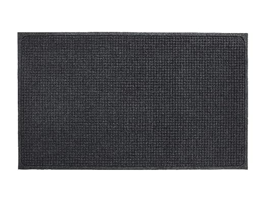 Guardian Floor Protection EG030504 EcoGuard Indoor Wiper Floor Mat, Recycled Plastic and Rubber, 3' Length, 5' Width, Charcoal