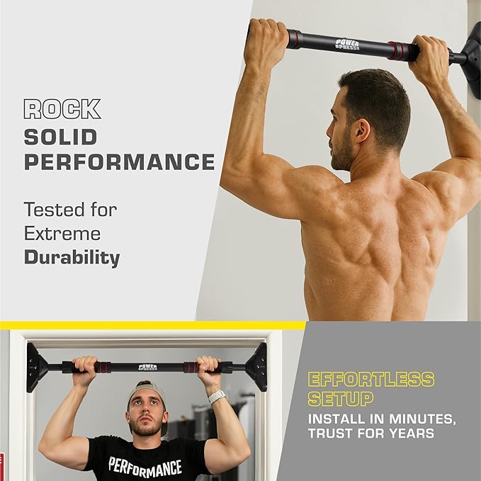 Door Pull Up Bar - Door Frame Pull Up Bar Doorway - Strength Training Pull-Up Bars - Adjustable Portable Exercise Bars for Home Workouts - Doorway Pullup Dead Hang