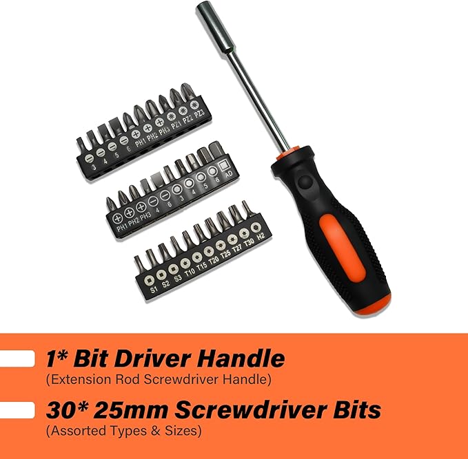 General Household Hand Tool Kit, Portable Complete Repair Tool Set for Homeowner Men, Basic Tool Box with Case for Home Car Dorm