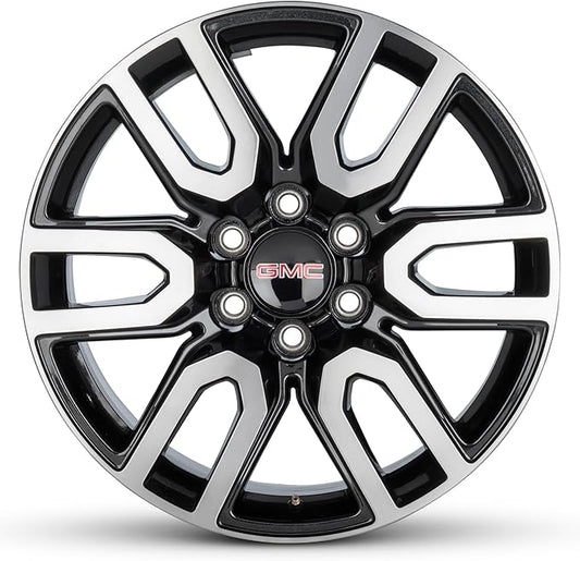 For 2019-2025 GMC Sierra 1500 20 Inch Machined Black Alloy - Genuine OEM Take-Off Rim - Road Ready Truck Wheel