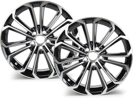 New 17'' x 7'' Aluminum Alloy Replacement for OE Wheel Rim Compatible with Toyota Corolla 2014-2016, 75152B Machined Black, 2 Sets
