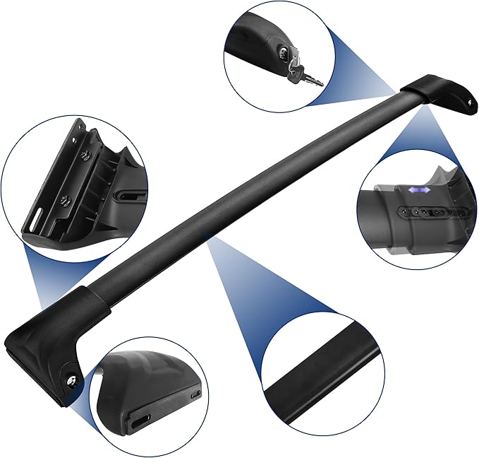 220Lbs Roof Rack Crossbars for 2015-2020 Chevy Tahoe Suburban Yukon Escalade with Anti-Theft Lock, Heavy Duty Aluminum Anti-Corrosion Cross Bar Fit Luggage Luggage Kayaks Bicycles Snowboard