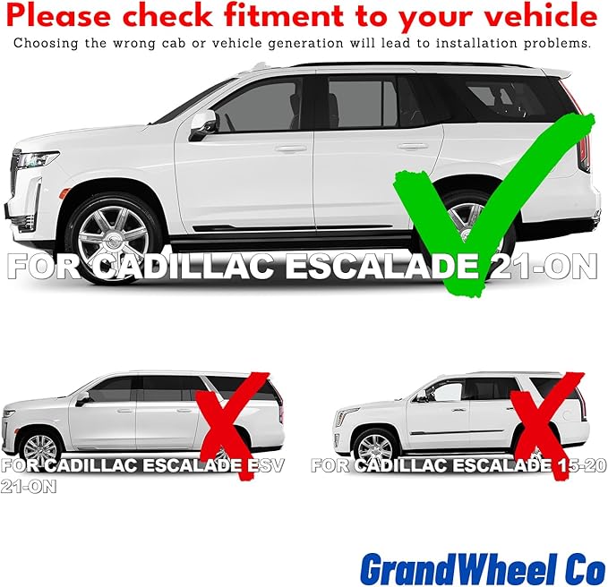 Window Deflectors Smoke Tinted Tape-On Side Window Vent Visor Deflectors Rain Guards Compatible with Escalade 2021-2026 - 4pcs. GW0277