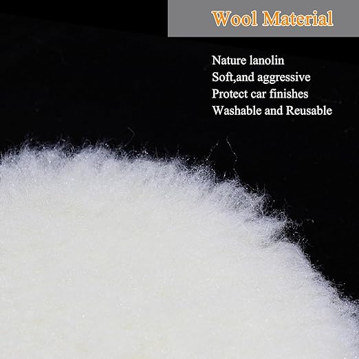 Car Foam Polishing Buffing Kit, Polishing Buffing Pads, Wool Pads, Polishing & Buffing Wheels, for Headlights & Body Foam Wax & Buffer Kits (6)