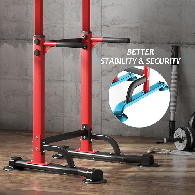 Multi-Functional Power Tower for Home Gym: Adjustable Pull Up & Dip Station with 400 LBS Capacity, Space Saving Strength Training Equipment for Men and Women