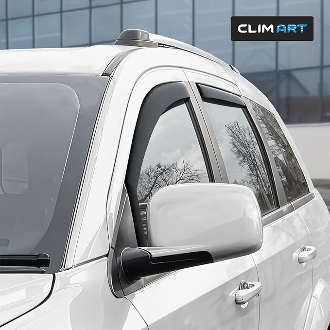 CLIM ART in-Channel Incredibly Durable Rain Guards for Dodge Journey 2009-2020, Original Window Deflectors, Vent Window Visors, Vent Deflector, 4 pcs. - 609097