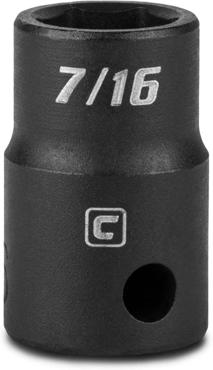 Capri Tools 7/16-Inch Shallow Impact Socket, 3/8-Inch Drive, 6-Point, SAE