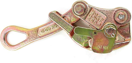 QWORK 2 T Cable Grip Wire Grip Steel Rope Jaw Puller for Wire Rope, Pulling 4408 Lbs