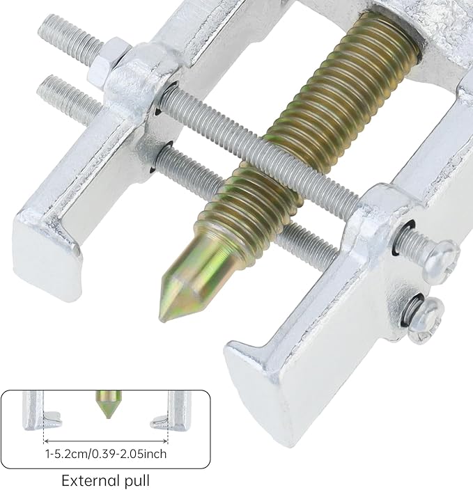 ChgImposs 2 Inch 2 Jaw Bearing Puller Tool, Adjustable Carbon Steel Gear Pulley & Flywheel Remover Kit for Motorcycle, Car & Machine Use