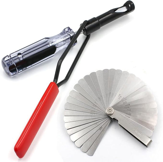 Handook Jam Nut Valve Adjustment Tool，with Feeler Gauges，Valve lash Adjustment Tool – for Honda, for Toyota, for Nissan, and Other Japanese Engines (10mm Model)