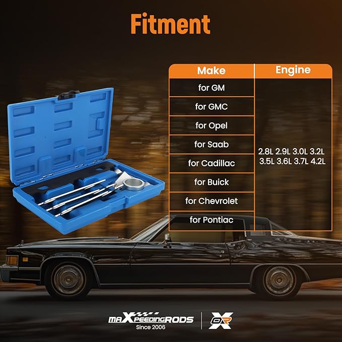 maXpeedingrods Camshaft Retaining Aligning Timing Tool Kit for GMC Cadillac Buick Pontiac Chevrolet Opel Saab 2.8 2.9 3.0 3.2 3.5 3.6 3.7 4.2 Engine, J-44221 EN-48383 EN-46105 EN-46106 EN-46111