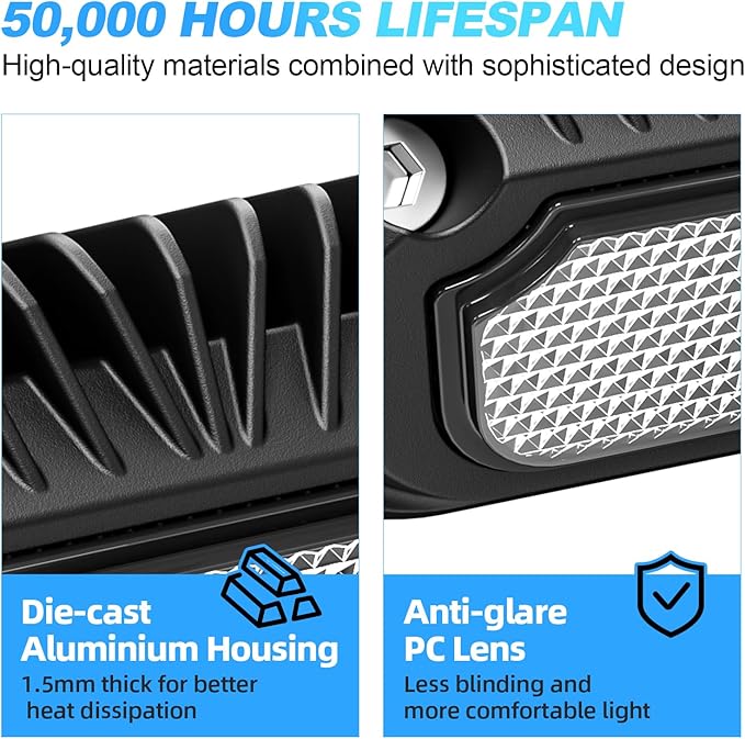 SUPAREE LED RV Porch Light, White Amber 12 Volt Exterior Light, 800 Lumen Black Lighting Fixture Kit Replacement for RVs Trailers Campers (2 Pieces)