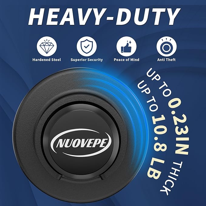 Trailer Lock Fits 2 5/16 Inch Couplers, Secures Safety Chains Anti-Theft Ball Hitch Lock, Pry-Resistant & Heavy-Duty Trailer Hitch Locks for RV | Cargo | Camper | Dump Trailer (Black)