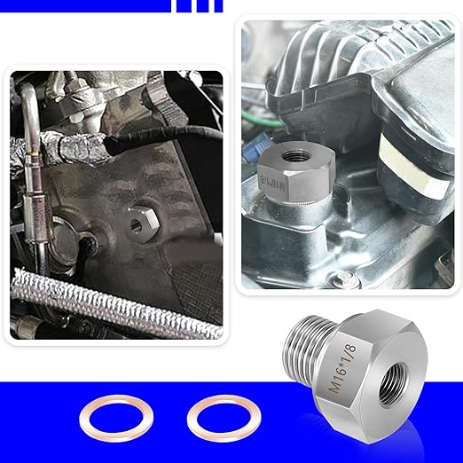 FANOVO LS Oil Pressure Adapter, M16 1.5 to 1/8 NPT LS Swap Oil Pressure Fitting, 304 Stainless Steel LS Swap Oil Pressure Adapter, for GM LS Series Engines LS1 LSX LS3 5.3L 6.0L 6.2L
