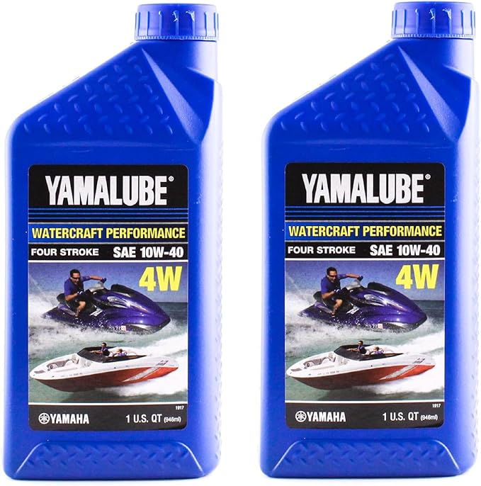 Yamaha Yamalube Watercraft Hi Performance 4 Stroke 4W Engine Oil- 2 Quarts, #LUB-10W40-WV-12