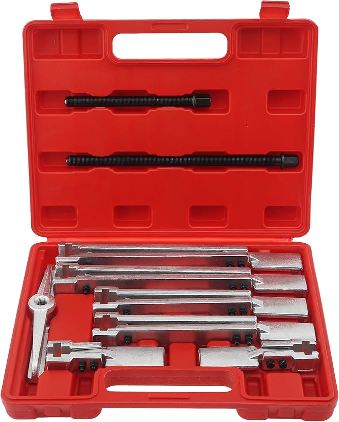 ChgImposs Gear Puller Set, 3 in 1 Heavy Duty Extendable Pulley Puller Kit - Cr-V Steel 2-Jaw Gear & Pulley Remover Tool with 3 Claw Sizes for Bearing, Gear, Pulley & Flywheel Removal