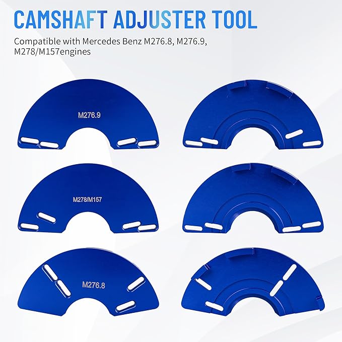 Engine Alignment Locking Timing Tool Kit Compatible with Mercedes Benz M157/M276/M278,with 3PCS Camshaft Adjuster Tool T100 Camshaft Socket, Fuel Injector Puller 276589014000,278589002300