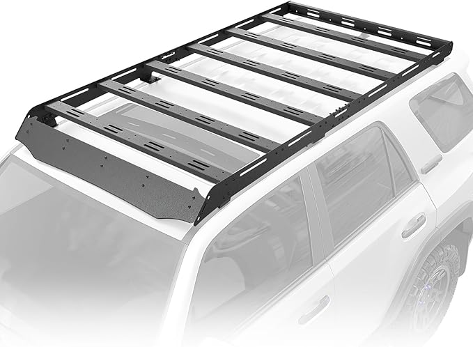 Roof Rack Cargo Basket Full Size Compatible with 2010-2024 Toyota 4Runner 5th Gen, Overland Rooftop Luggage Storage Holder, 800 LBS Platform Style Cargo Carrier for Outdoors Gear