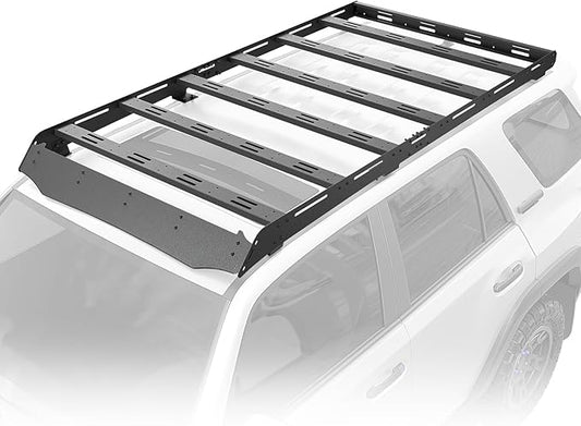 Roof Rack Cargo Basket Full Size Compatible with 2010-2024 Toyota 4Runner 5th Gen, Overland Rooftop Luggage Storage Holder, 800 LBS Platform Style Cargo Carrier for Outdoors Gear