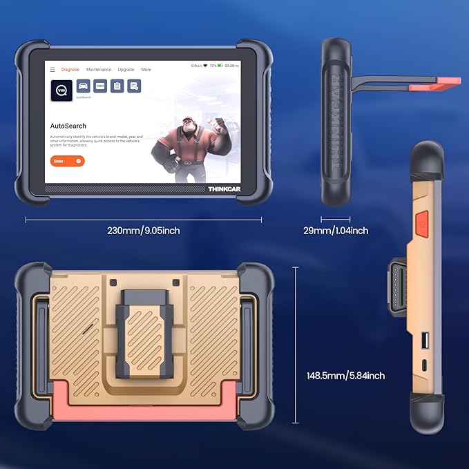 THINKCAR Bidirectional Scan Tool, THINKSCAN 689BT All System Automotive Diagnostic Tool, Bi Directional OBD2 Scanner with ECU Coding, 34 Services, FCA Autoauth, CANFD and DoIP, Wireless Update