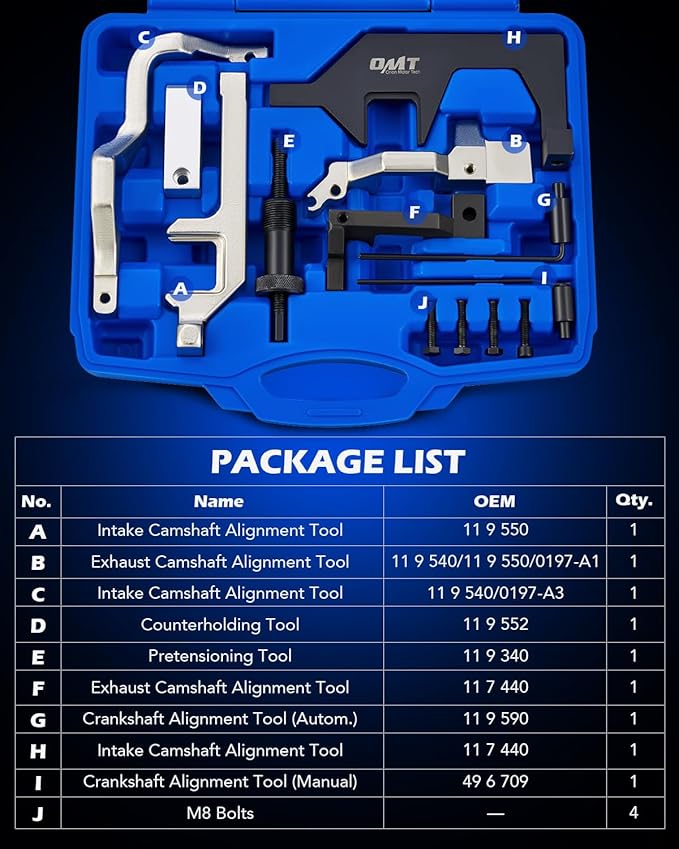 Orion Motor Tech Camshaft Holding Tool Kit Compatible with BMW Mini Cooper Clubman N12 N13 N14 N16 N18 EP3 EP6 1.4L 1.6L Engines Timing Tool Kit