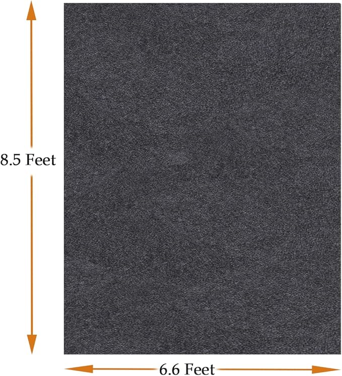 Large Rubber Mat 6.6x8.5 Feet Oil Absorbent Garage Mat for Under Car Waterproof Backing Layer Golf Cart Mat Protects Floor from Spills, Drips, Splashes and Stains Oil Drip Pan