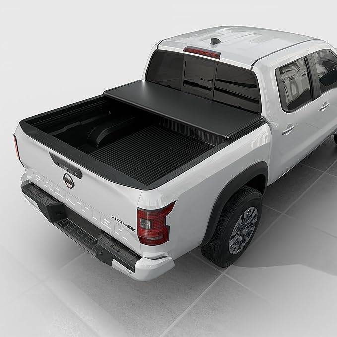Low Profile Hard Folding Truck Bed Tonneau Cover Fits 2005-2022 Nissan Frontier 5' Bed (60")