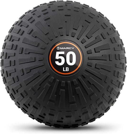 Marcy Slam Ball, 10–50 lbs Dead Weight, Non-Bounce, Sand-Filled Medicine Ball with Durable PVC Shell & Textured Grip for Slams, Tosses, Core & Full Body Training