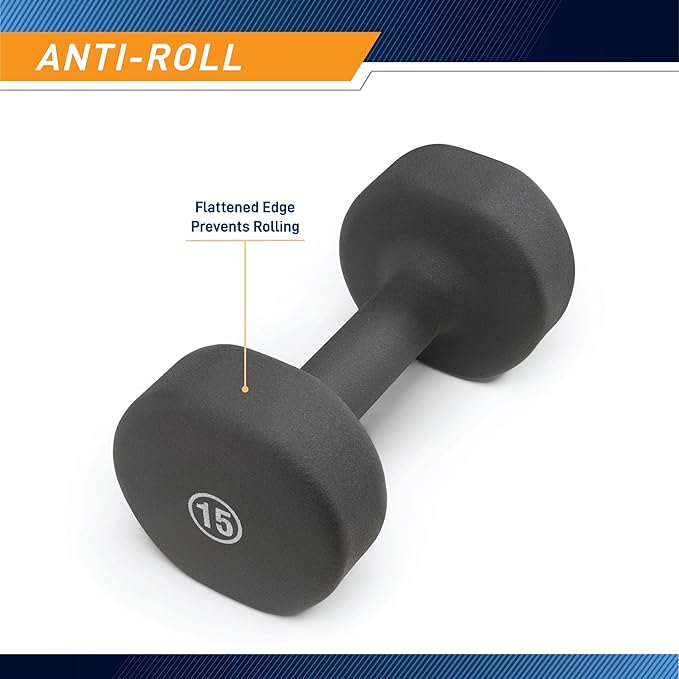 Marcy Colored Neoprene Dumbbell (Sold in Singles or Set) Hand Weights, Exercise Free Weights for Home Gym