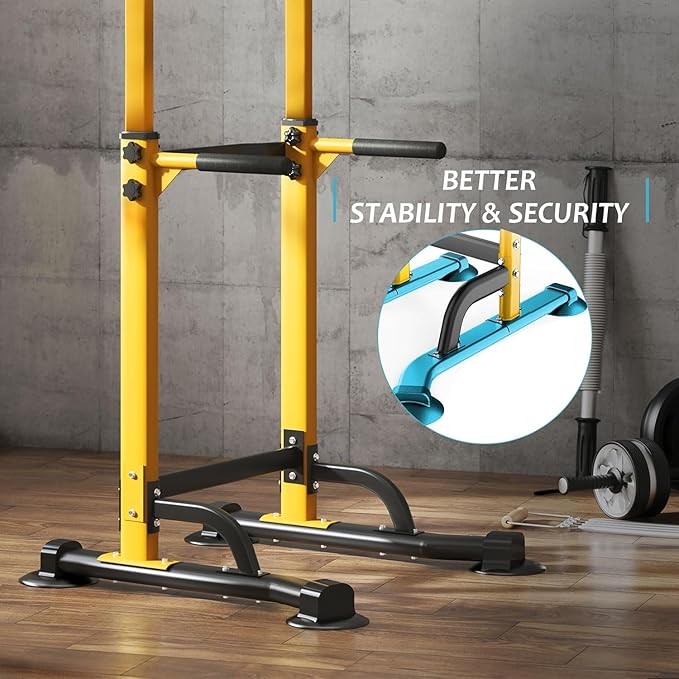Multi-Functional Power Tower for Home Gym: Adjustable Pull Up & Dip Station with 400 LBS Capacity, Space Saving Strength Training Equipment for Men and Women