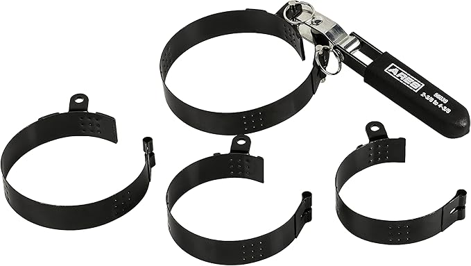 ARES 56039 – 4-in-1 Swivel Oil Filter Wrench – 2 3/8-Inch to 4 3/8-Inch (60mm to 111mm) Capacity – 180-Degree Swivel for Improved Access – Automatically Tightens on Filter