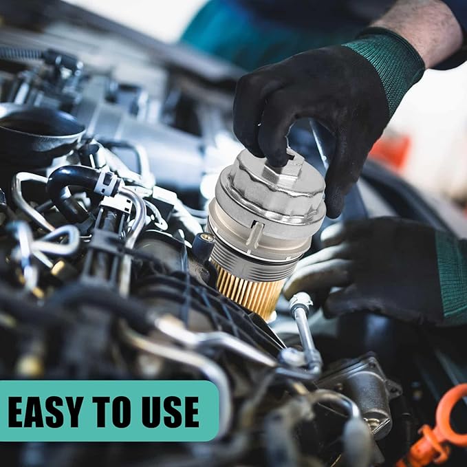 64.5mm Oil Filter Wrench: Oil Filter Removal Tool Compatible with Toyota Camry RAV4 4Runner Tacoma Lexus 2005-2021, 14 Flutes 4 Slots for 2.0L-5.7L Engine