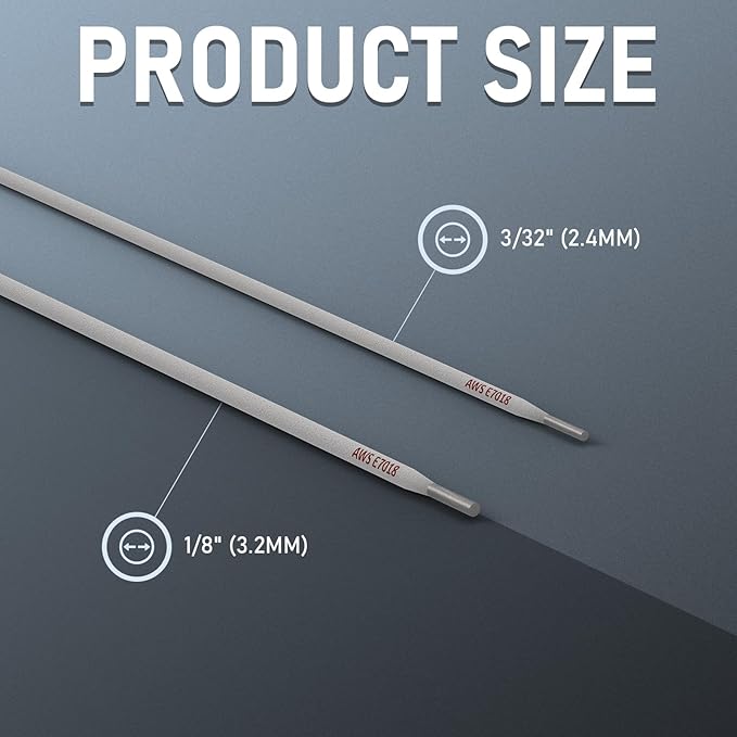 E7018 Welding Rod 3/32" 5LB Carbon Steel Stick Welding Rods Low Hydrogen Welding Sticks Electrodes ARC Welding Supplies