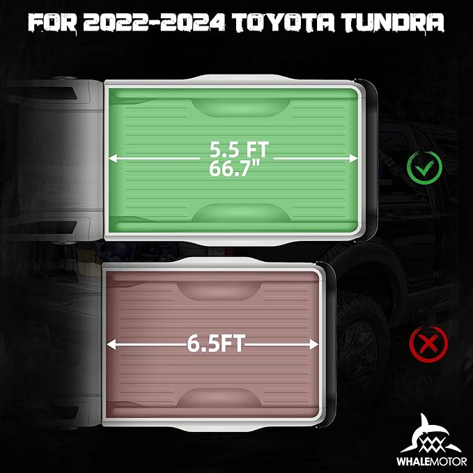 Truck Bed Tonneau Cover Compatible withToyota Tundra 2014-2021 5.5 ft Short Box, Soft Roll Up Style