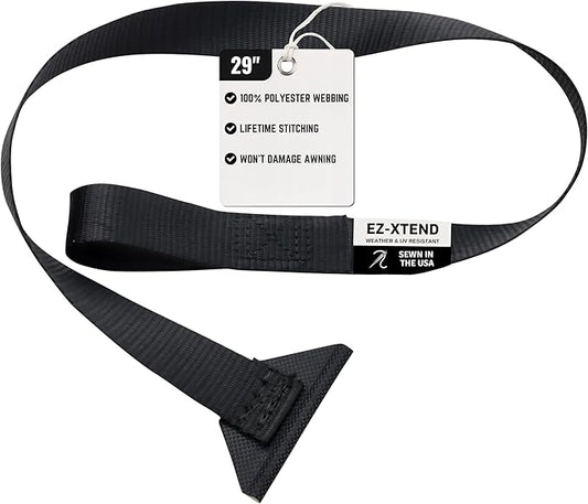 EZ-Xtend RV Camper Window Awning Pull Strap. Replacement Strap Made with UV Polyester Webbing, Lifetime Thread for Easy Operation RV Patio Window Awning. Sewn in USA (29")