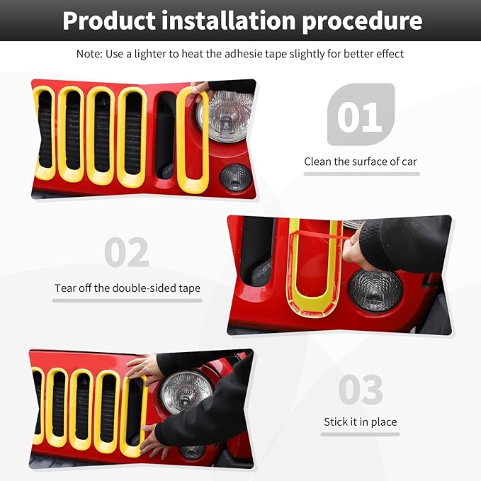 JK Grill Inserts Front Grille Mesh no Mesh Cover Guard for Jeep Wrangler JK 2007-2017 Clip-on Grille Accessories